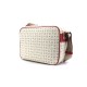 POLLINI Borsa Messenger Triple Zip Avorio Rosso