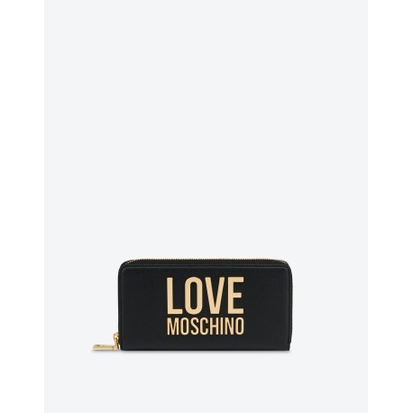 PORTAFOGLIO ZIP AROUND METAL LOGO LOVE MOSCHINO